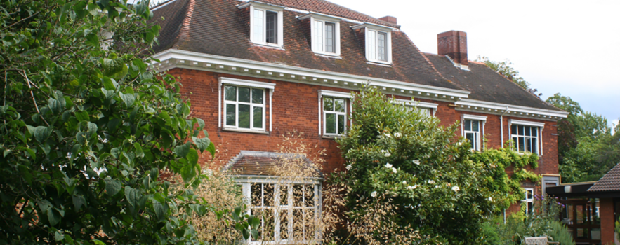 Image of the rear of the CBU taken of the main house from the garden